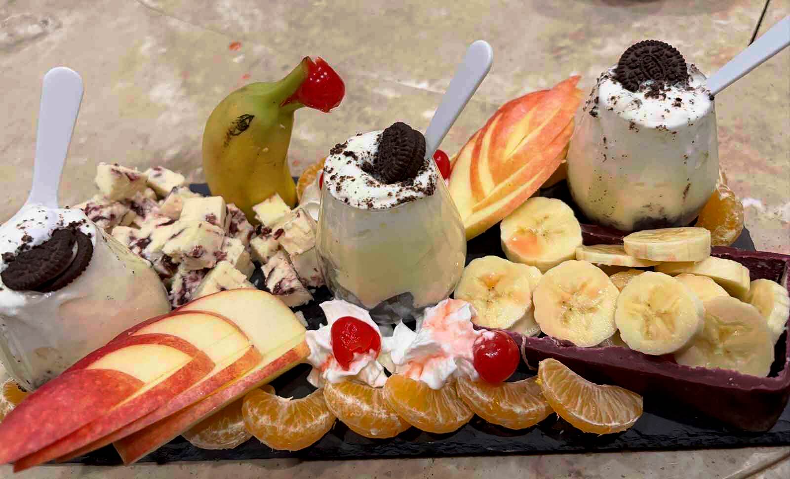 Boucherie Elegante Dirty Soda platter with cheese and fruit