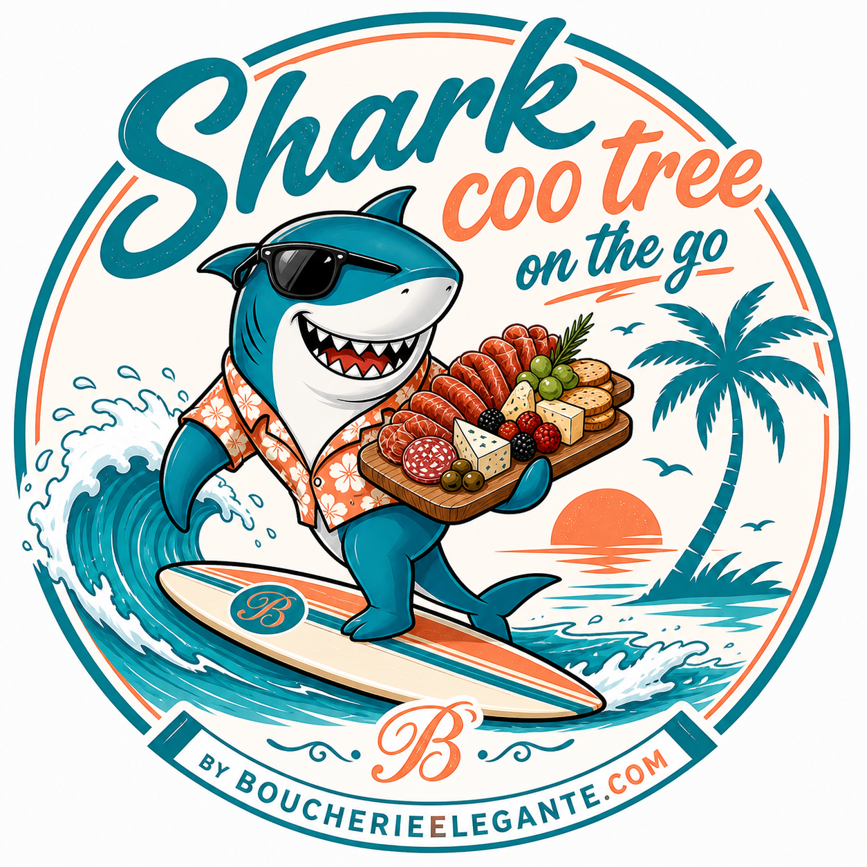 Boucherie Elegante Food Truck Logo Shark